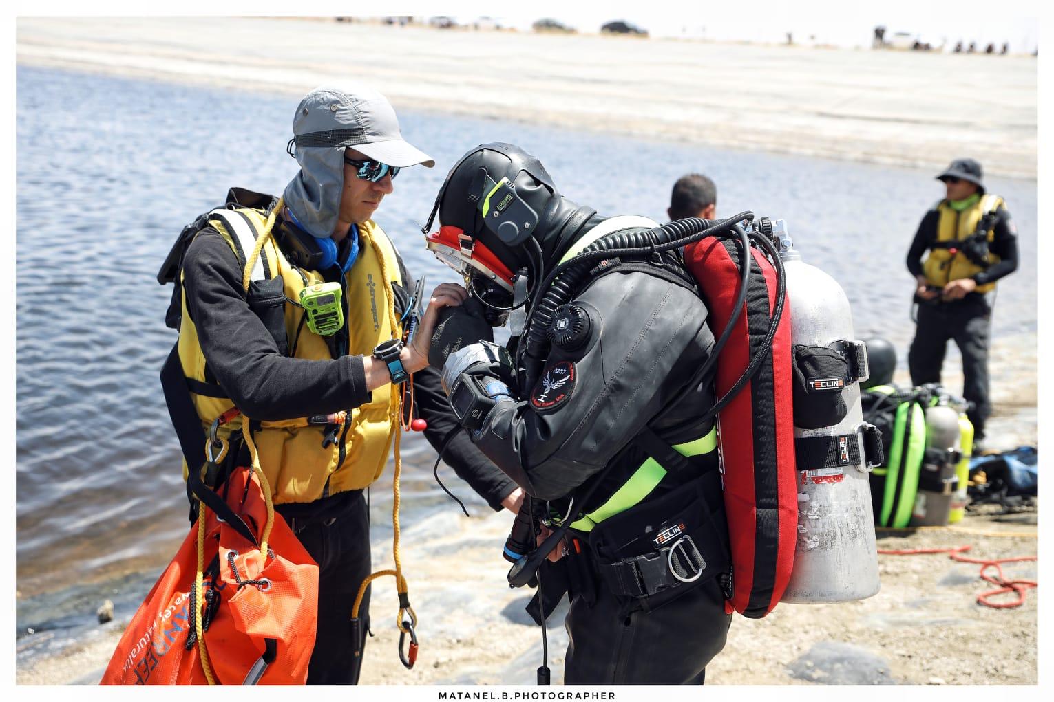 צוותי יחידות החילוץ בחיפושים במאגר המים (צילום: מתנאל בושרי / תיעוד מבצעי חילוץ והצלה)